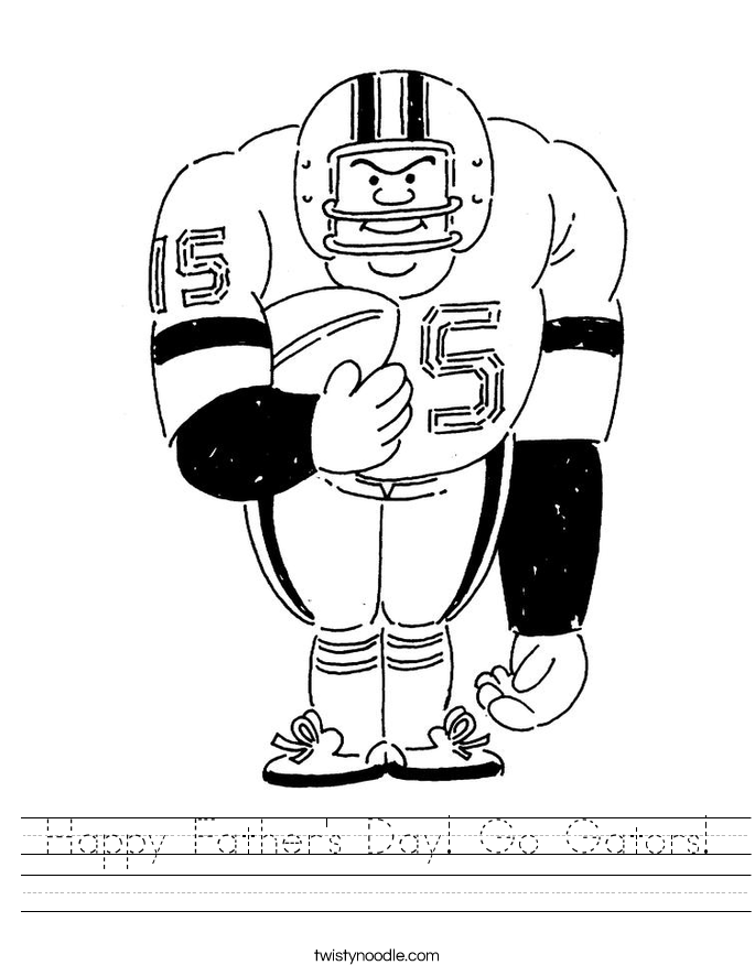 Happy Father's Day! Go Gators! Worksheet