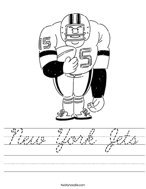 Big Football Player Worksheet