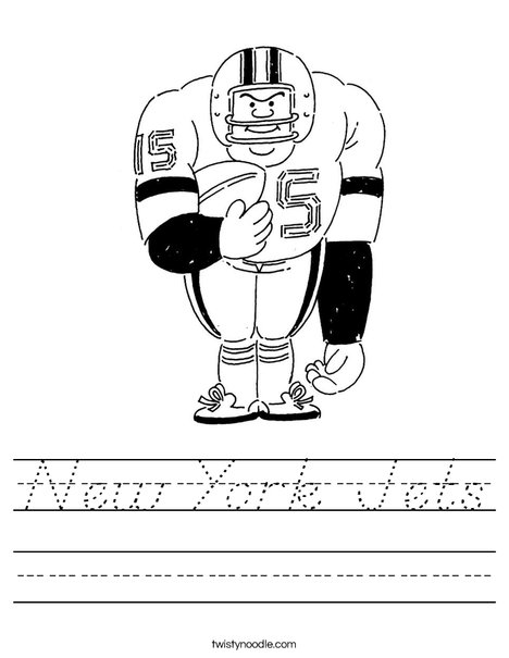 Big Football Player Worksheet