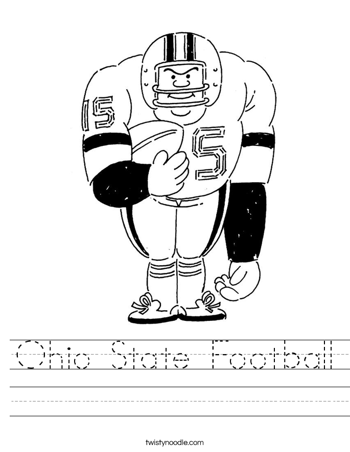 Ohio State Football Worksheet