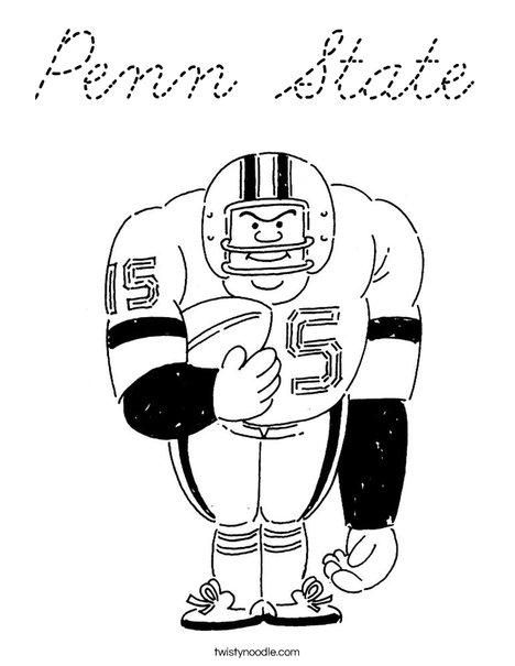 Big Football Player Coloring Page