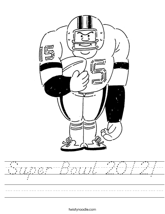 Super Bowl 2012! Worksheet