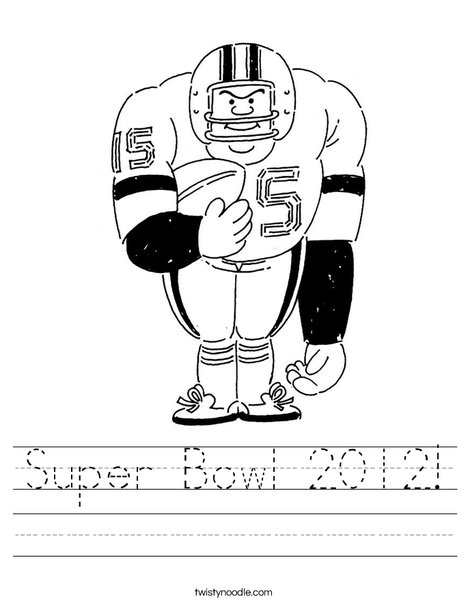 Big Football Player Worksheet