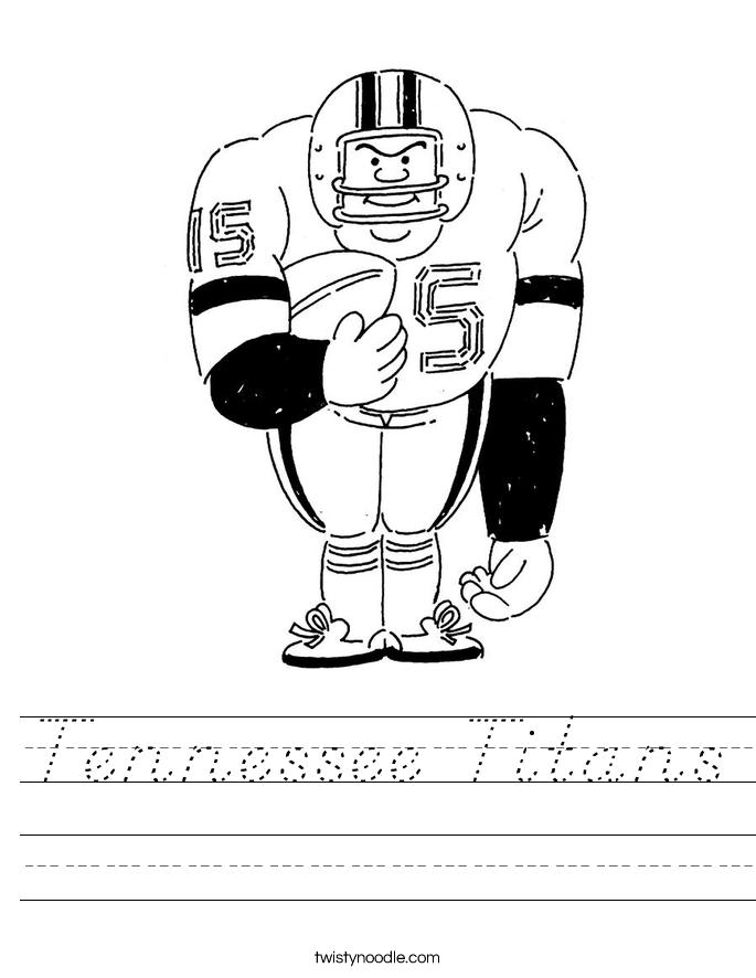 Tennessee Titans Worksheet