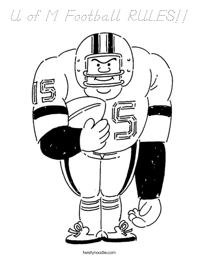 U of M Football RULES!! Coloring Page