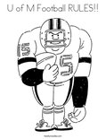 U of M Football RULES!!Coloring Page