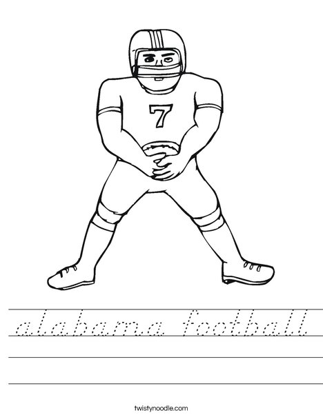 Football Player Worksheet