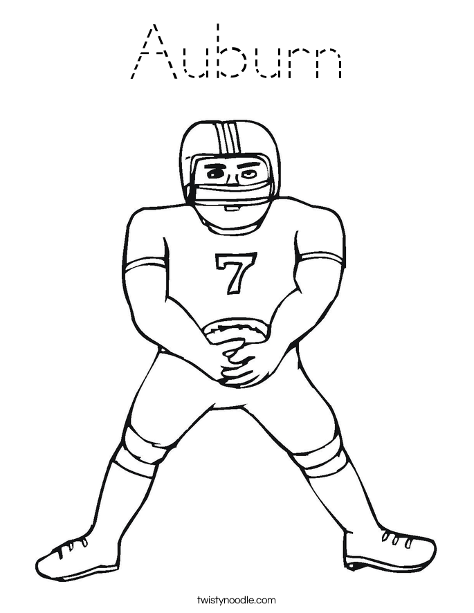 Auburn Coloring Page