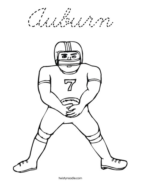Football Player Coloring Page