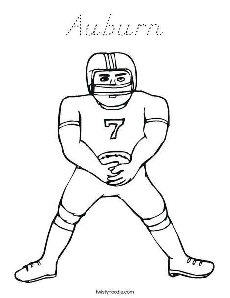 Football Player Coloring Page