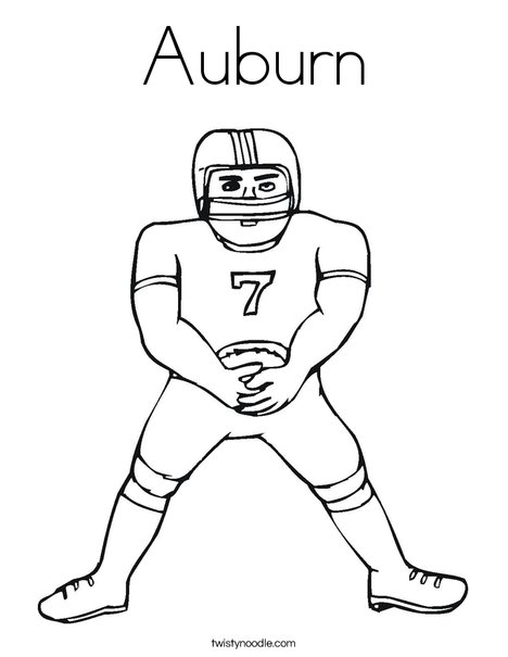 Football Player Coloring Page