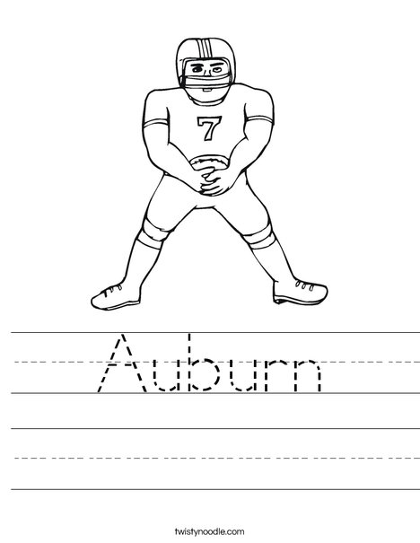 Football Player Worksheet