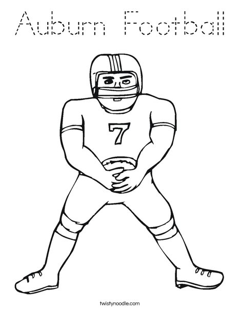 Football Player Coloring Page