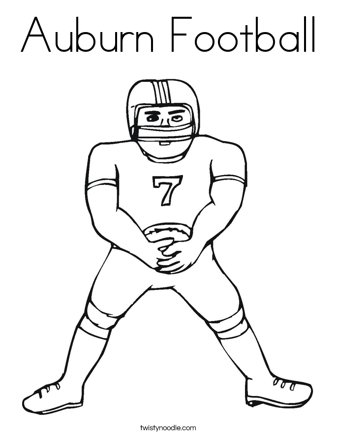 Auburn Football Coloring Page
