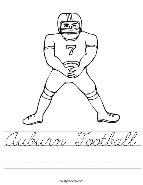 Football Player Worksheet