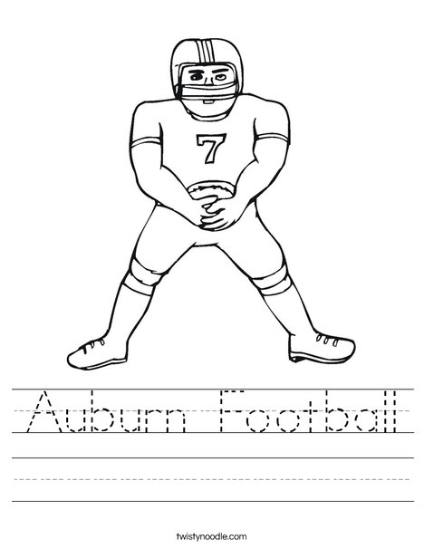 Football Player Worksheet