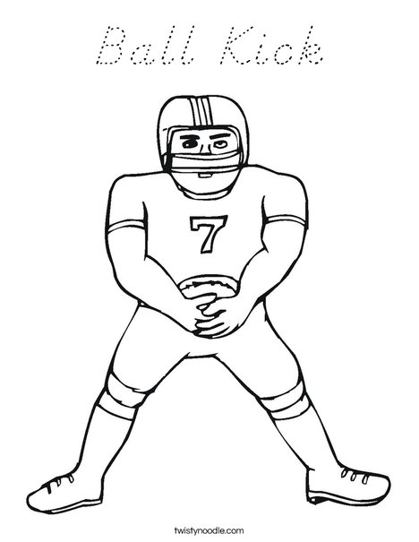Football Player Coloring Page