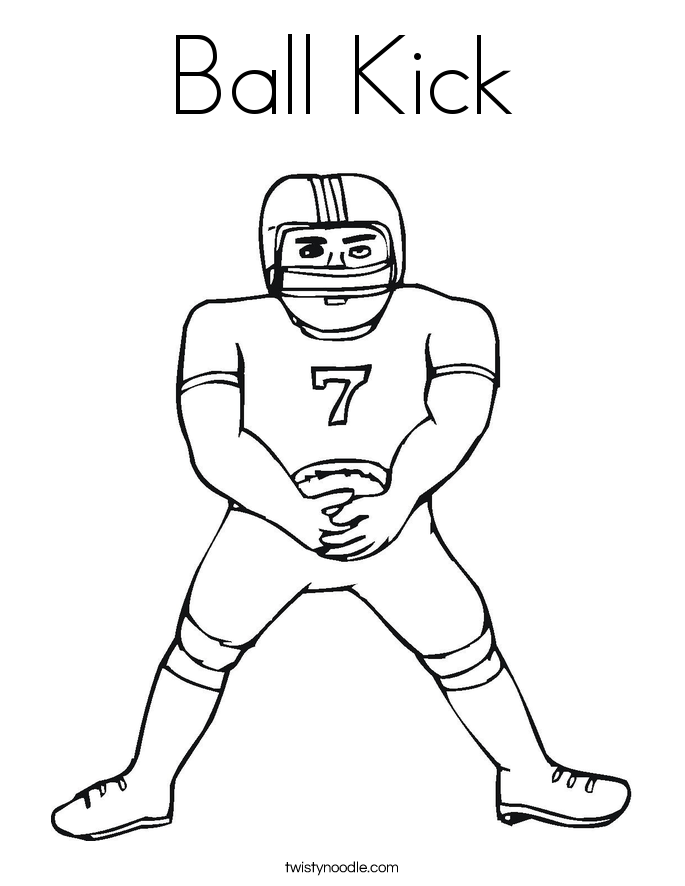 Ball Kick Coloring Page
