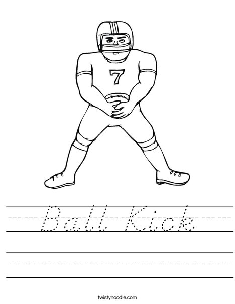 Football Player Worksheet