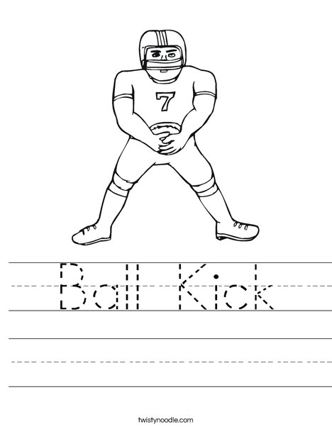 Football Player Worksheet