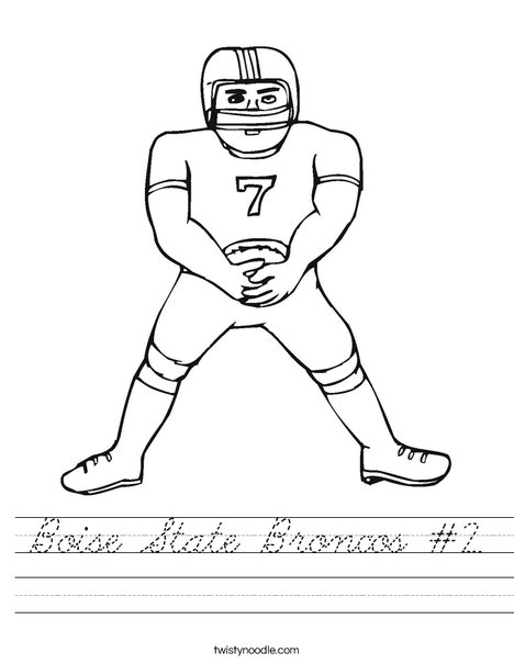 Football Player Worksheet