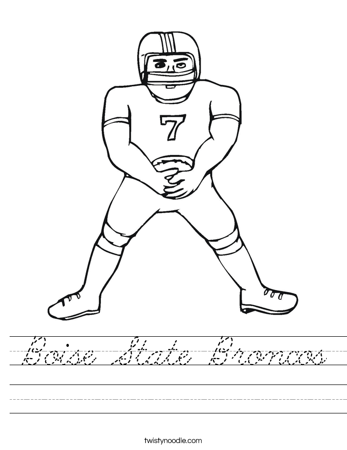 Boise State Broncos Worksheet
