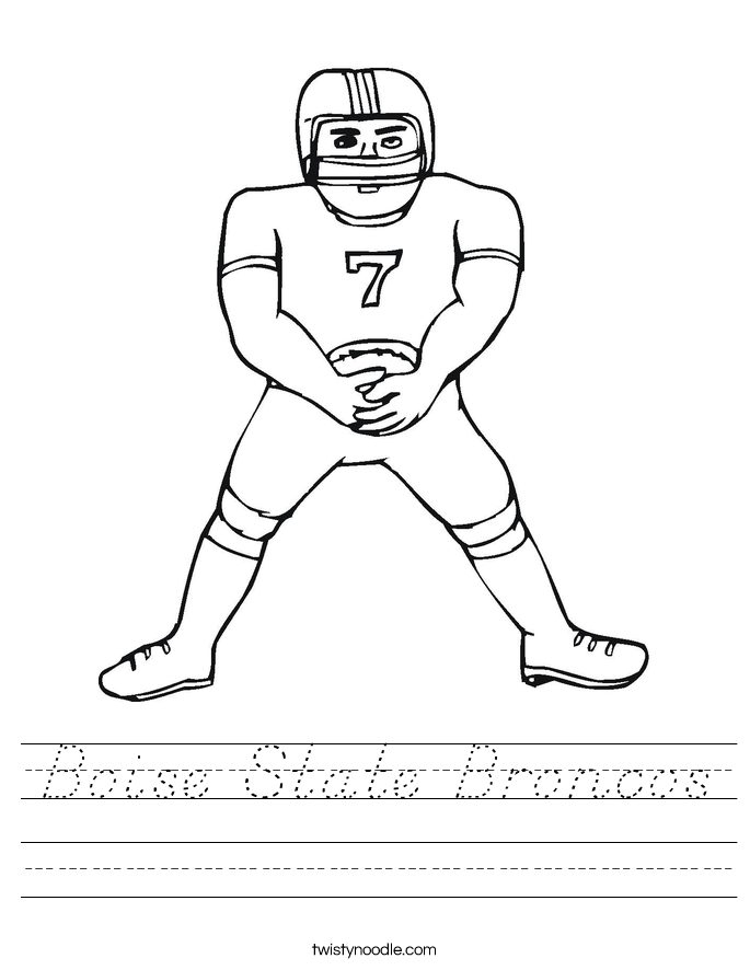 Boise State Broncos Worksheet