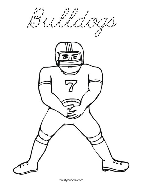 Football Player Coloring Page