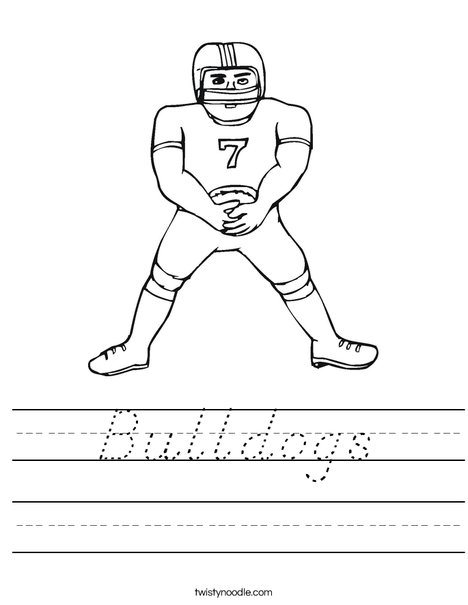 Football Player Worksheet