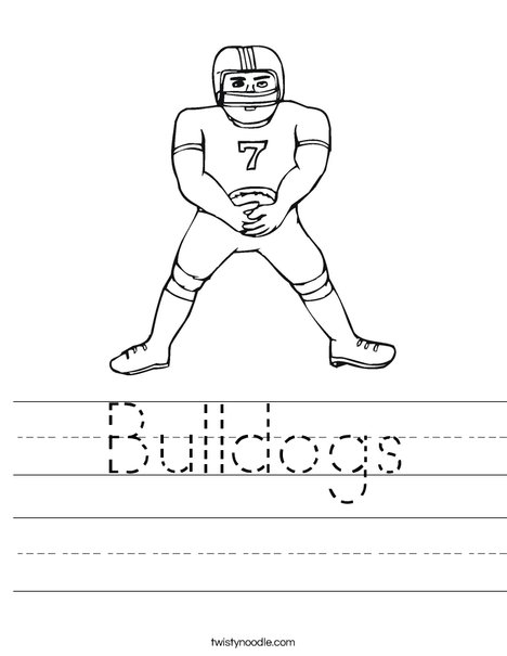 Football Player Worksheet