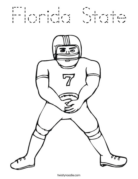 Football Player Coloring Page