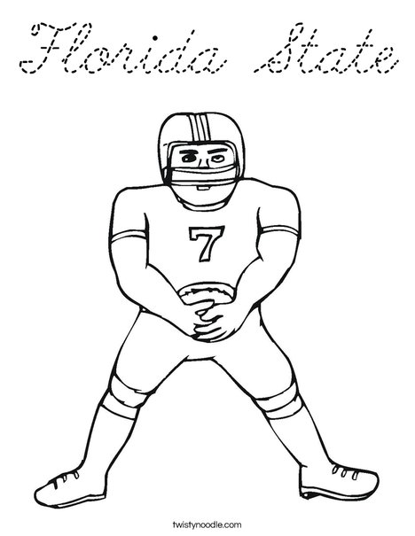 Football Player Coloring Page