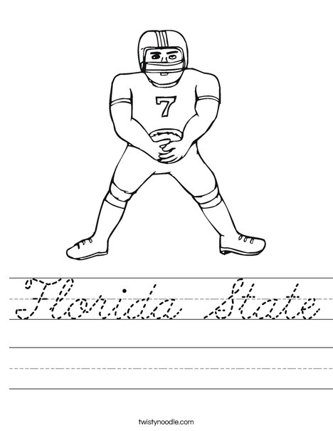 Football Player Worksheet
