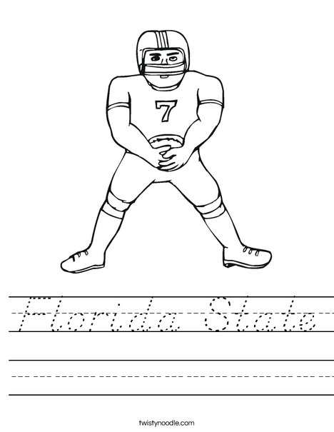 Football Player Worksheet