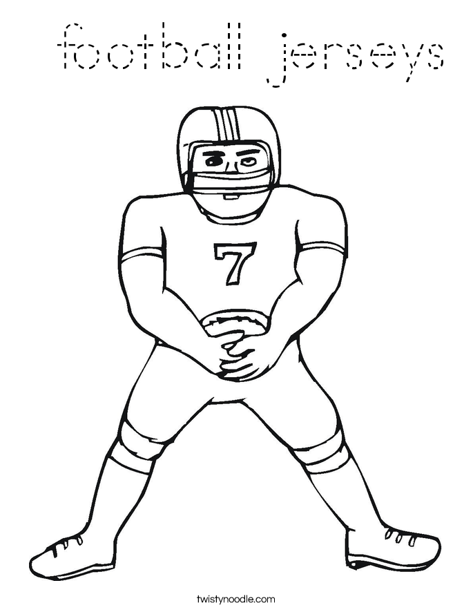  football jerseys Coloring Page
