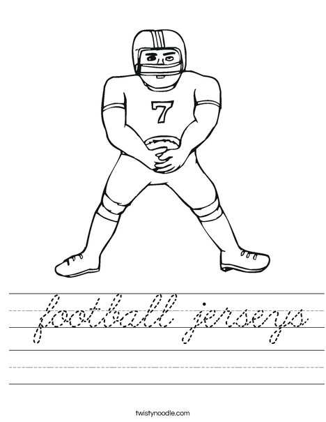 Football Player Worksheet