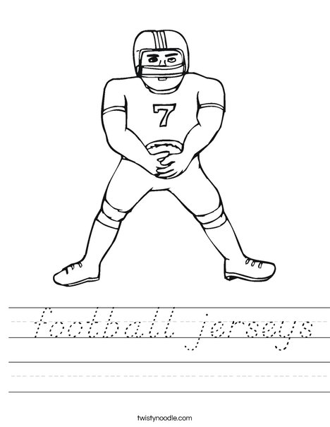 Football Player Worksheet