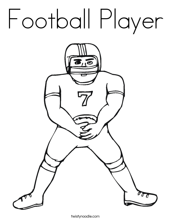 Football Player Coloring Page