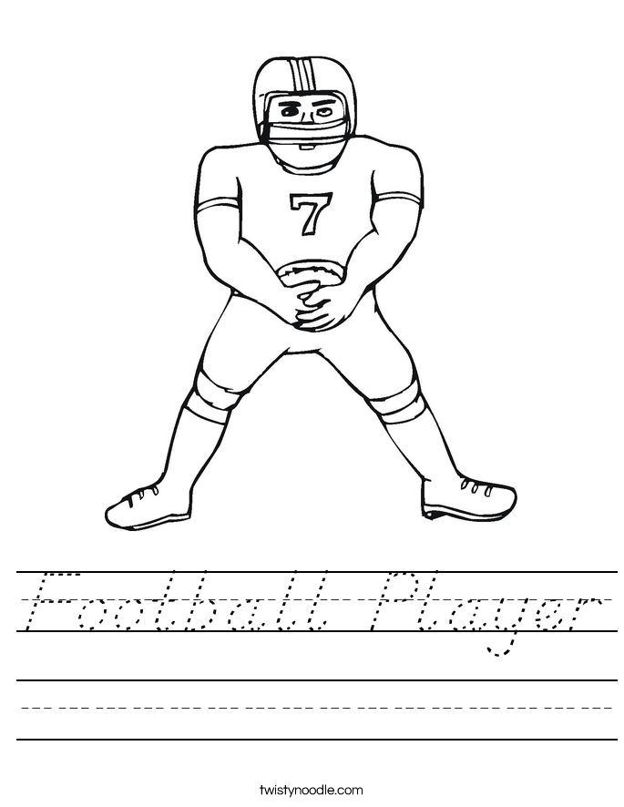 Football Player Worksheet