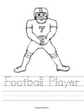 Football Player Worksheet