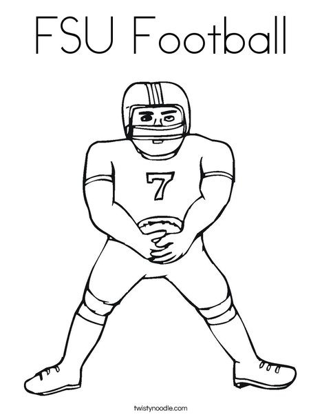 Football Player Coloring Page