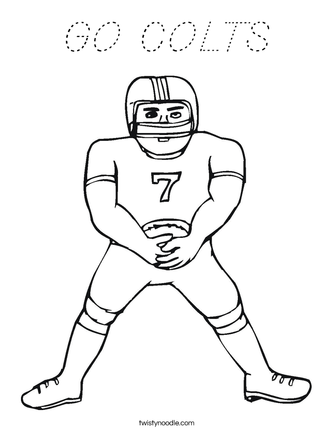 GO COLTS Coloring Page