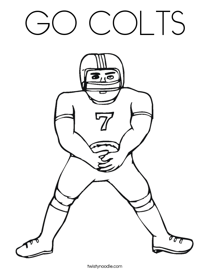 GO COLTS Coloring Page