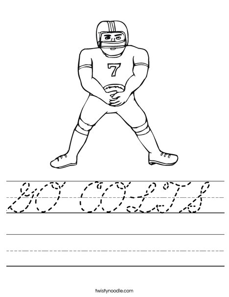 Football Player Worksheet