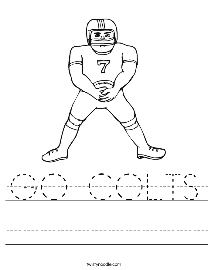 GO COLTS Worksheet