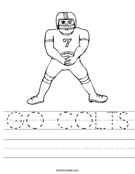 Football Player Worksheet