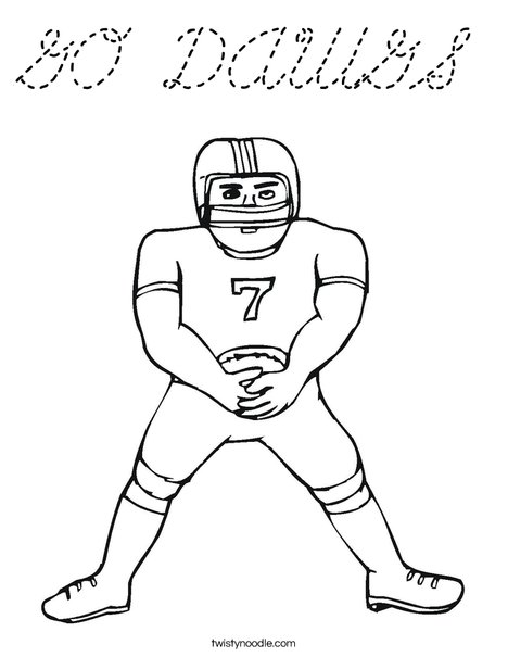 Football Player Coloring Page