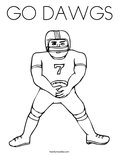 GO DAWGS Coloring Page