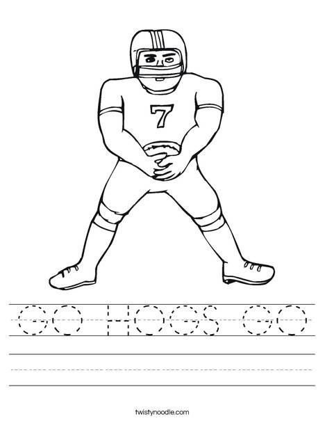 Football Player Worksheet