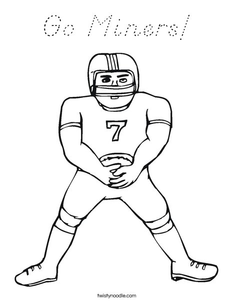 Football Player Coloring Page